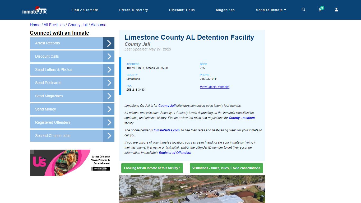 Limestone County AL Detention Facility - Inmate Locator - Athens, AL